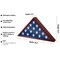 Americanflat Small Flag Display Case for Burial Flag - Fits Folded Flag - Elegant Military Flag Display Case - Plexiglass Cover - Triangle Hanging Hardware - Brown